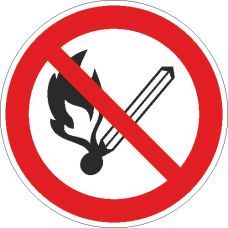 Do not use open fire 150x150mm