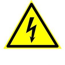 Danger of electric shock 150x150mm